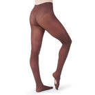 Capezio Ultra Soft Self Knit Waistband Adult Transition Tights Adult S/M Java - DanceSupplies.com