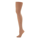 Capezio Ultra Soft Self Knit Waistband Adult Transition Tights Adult S/M Light Suntan - DanceSupplies.com