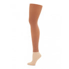 Capezio Ultra Soft Self Knit Waistband Adult Footless Tights Adult S/M Suntan - DanceSupplies.com