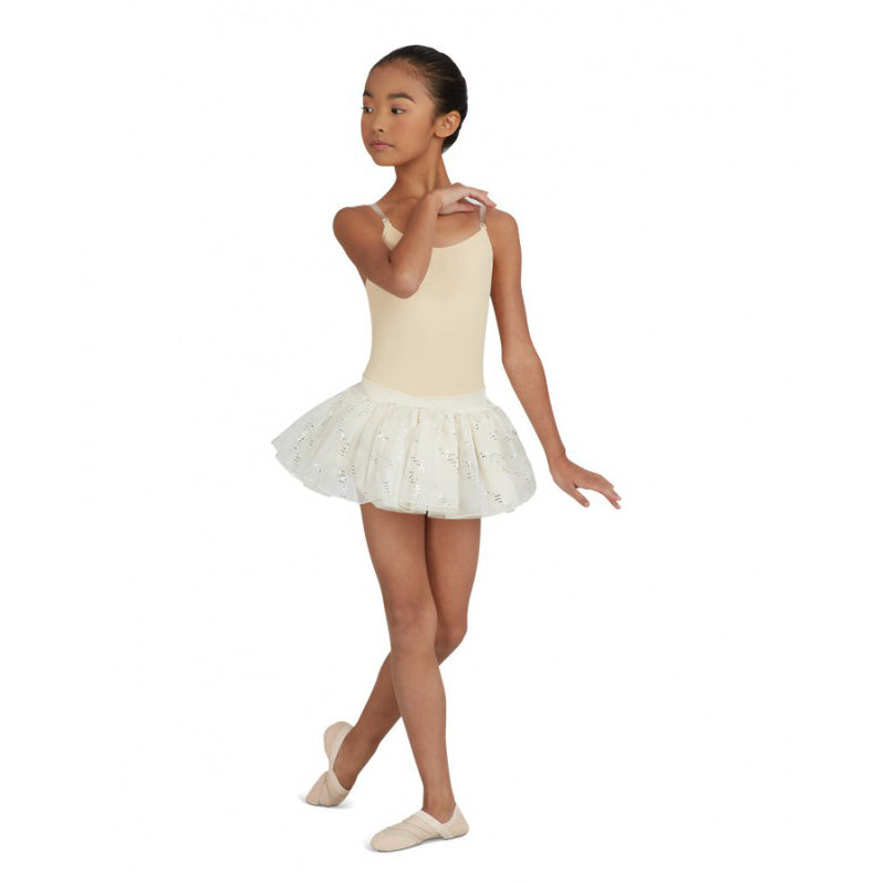 Capezio Child's Camisole Liner w/Clear Transition Straps Child I Nude - DanceSupplies.com