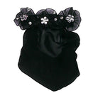 Dasha Jeweled Pinwheel With Snood Black  - DanceSupplies.com