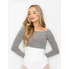 Aluvie Chloe Crop Top Grey  - DanceSupplies.com