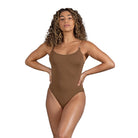 Bloch Ladies Estrella Adjustable Strap Bodysuit Adult P Almond - DanceSupplies.com