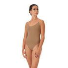 Bloch Ladies Estrella Adjustable Strap Bodysuit Adult P Tan - DanceSupplies.com