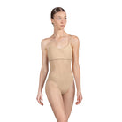 Bloch Ladies Cordelia Mesh Panel Bodysuit Adult P Sand - DanceSupplies.com