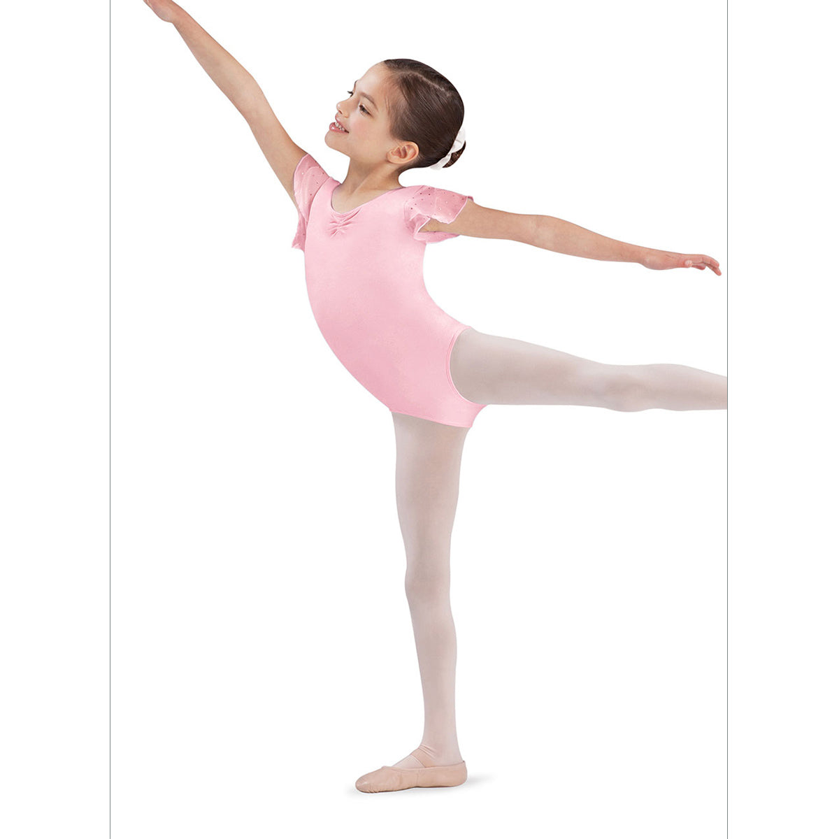 Bloch Child's Tulip Sleeve Leotard Child 2-4 Candy Pink - DanceSupplies.com