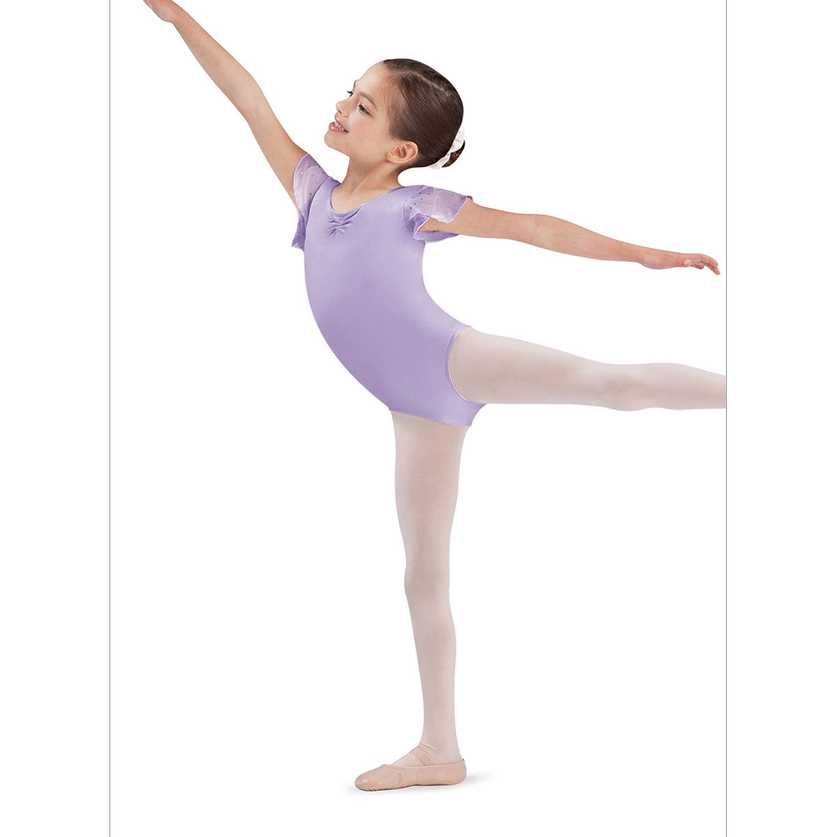 Bloch Child's Tulip Sleeve Leotard Child 2-4 Lilac - DanceSupplies.com