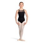 Bloch Girls Lila Floral Camisole Leotard Child 6X-7 Black - DanceSupplies.com