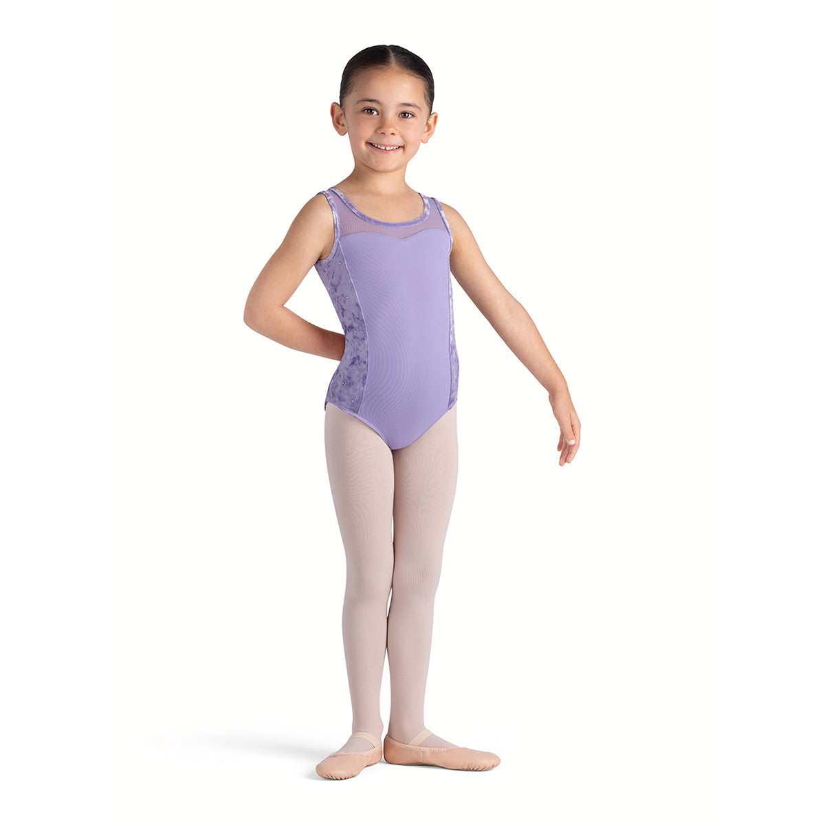 Bloch Girls Amelia Tank Leotard Child 4-6 Lilac - DanceSupplies.com