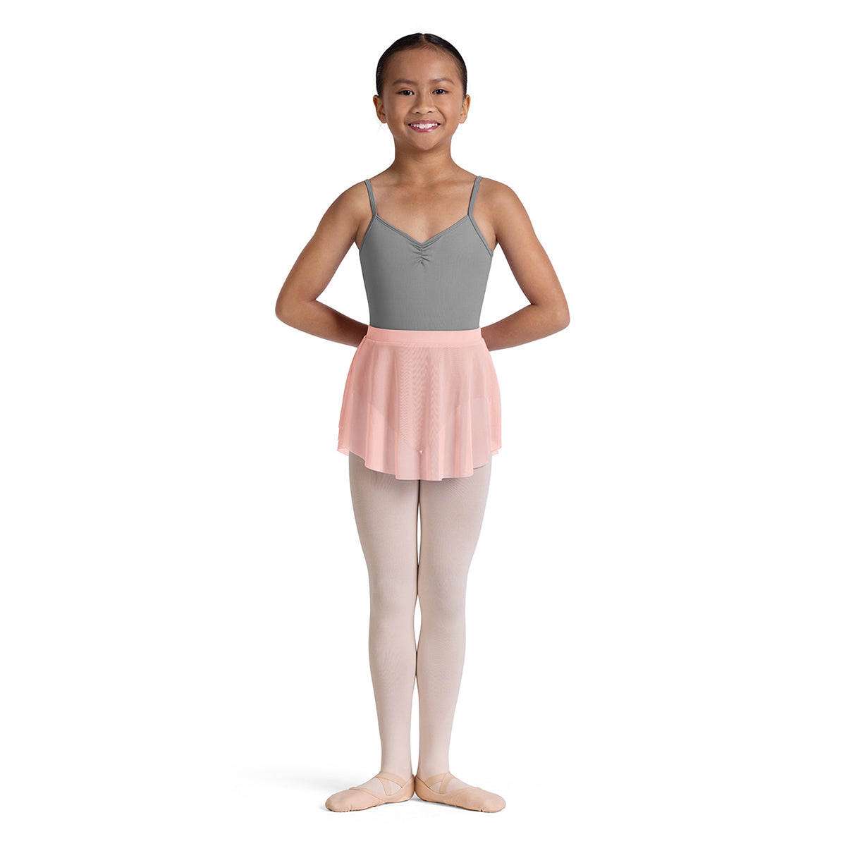 Bloch Child's Viola Mesh Skirt Child XS/S Light Pink - DanceSupplies.com