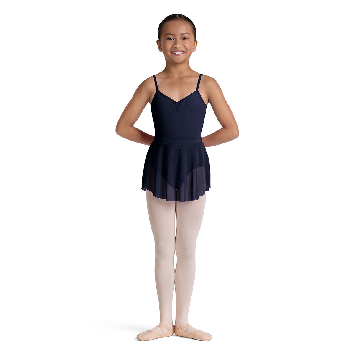 Bloch Child's Viola Mesh Skirt Child XS/S Navy - DanceSupplies.com