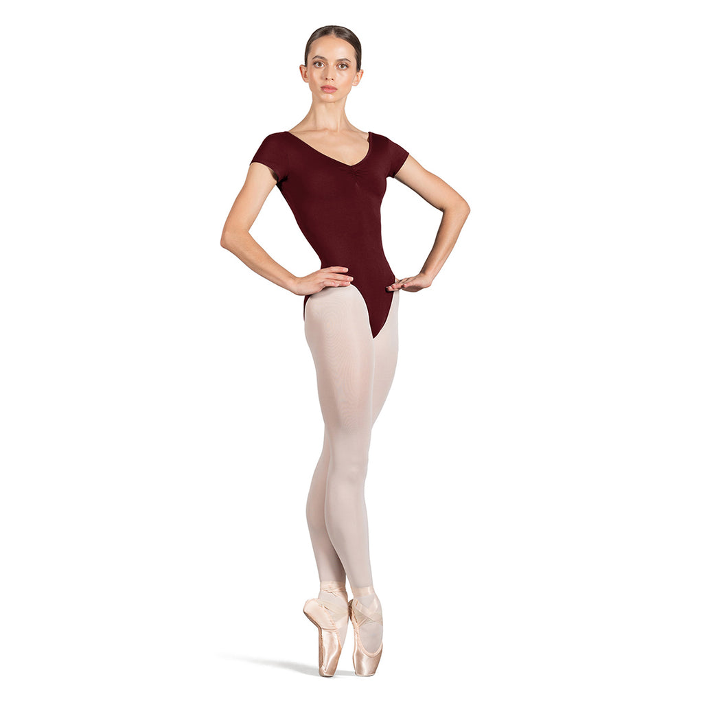 Bloch Ladies Penny Cap Sleeve Leotard Adult P Burgundy - DanceSupplies.com