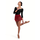 Bloch Adult Jaye Mesh Skirt Adult P/S Red - DanceSupplies.com