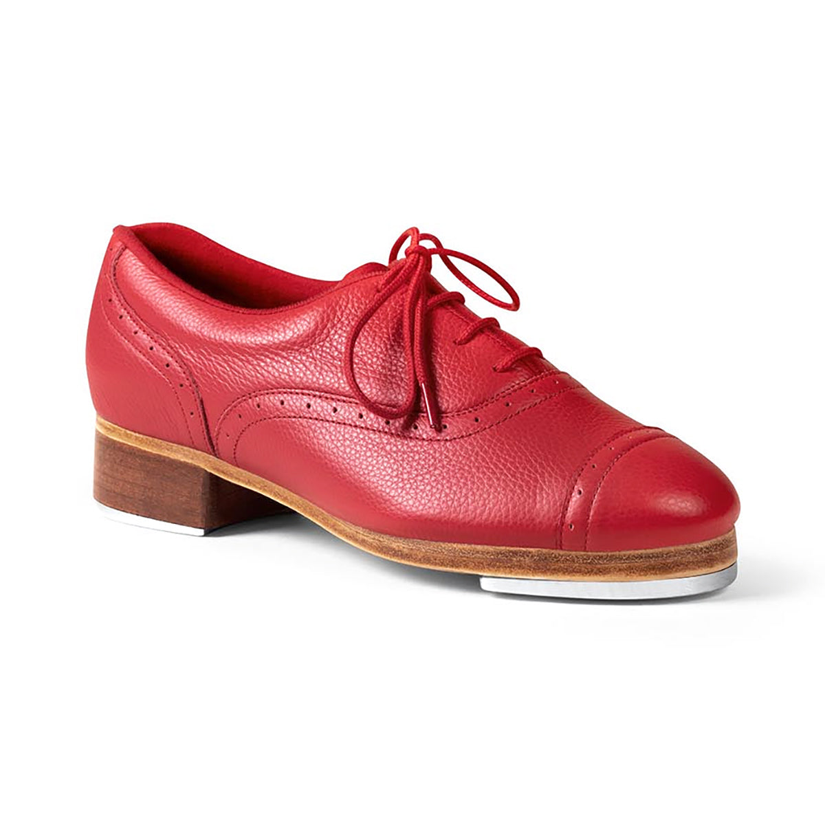 Bloch Jason Samuels Smith Ladies Pebble Leather Tap Shoes - Red - DanceSupplies.com