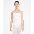 Capezio Adult Cotton Camisole Leotard w/Adjustable Straps Adult XS White - DanceSupplies.com