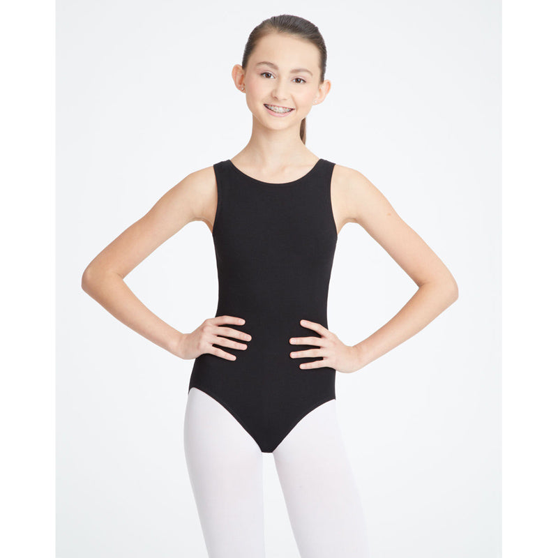 Capezio Adult High-Neck Tank Leotard Adult XS Black - DanceSupplies.com