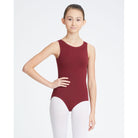 Capezio Adult High-Neck Tank Leotard Adult XS Burgundy - DanceSupplies.com