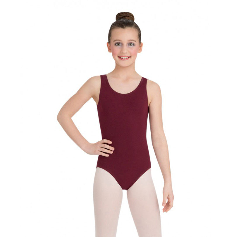 Capezio Child's High-Neck Tank Leotard Toddler Burgundy - DanceSupplies.com