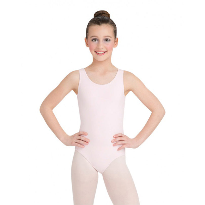 Capezio Child's High-Neck Tank Leotard Toddler Pink - DanceSupplies.com