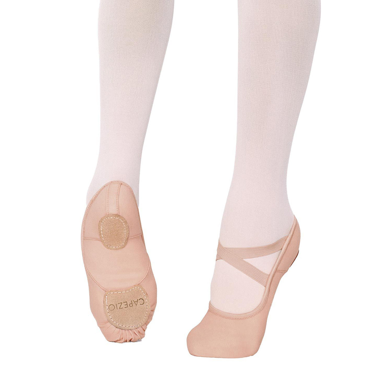 Capezio Child's Hanami Stretch Canvas Ballet Slippers - Nude   - DanceSupplies.com