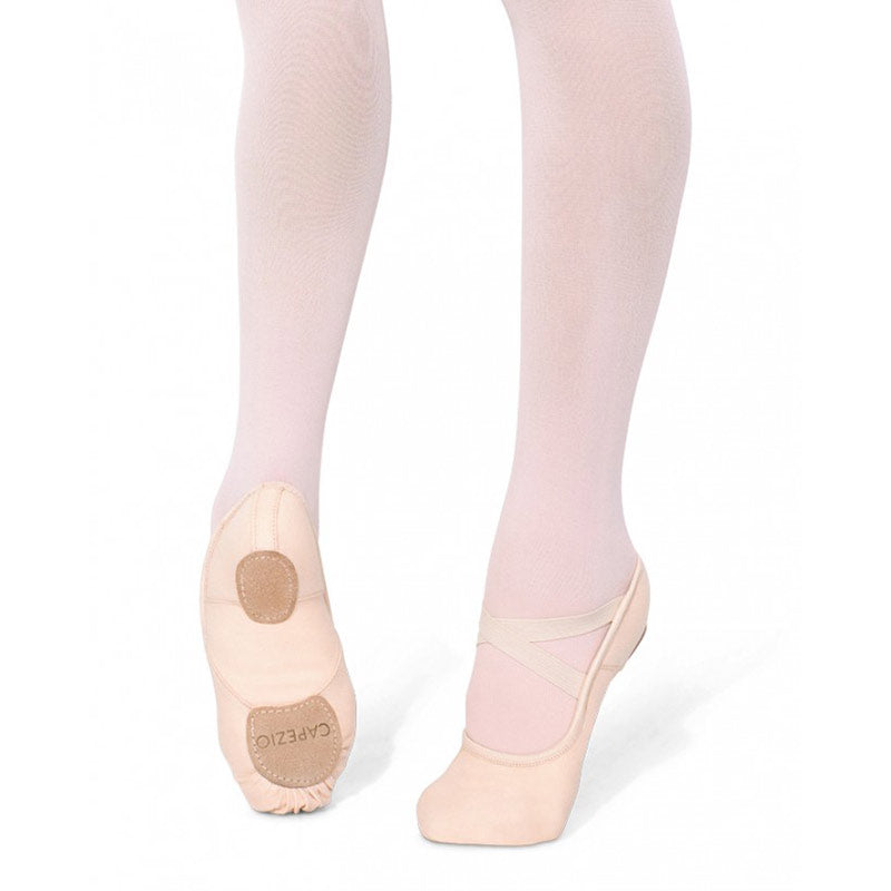 Capezio Child's Hanami Stretch Canvas Ballet Slippers - Light Pink Child 8 Medium Light Pink- DanceSupplies.com