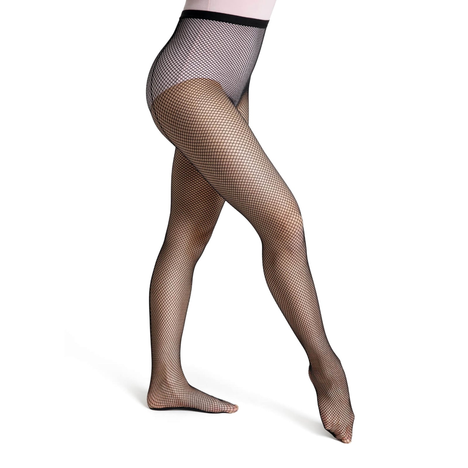 Capezio Professional Fishnet Tights w/Seams Adult S/M Black - DanceSupplies.com