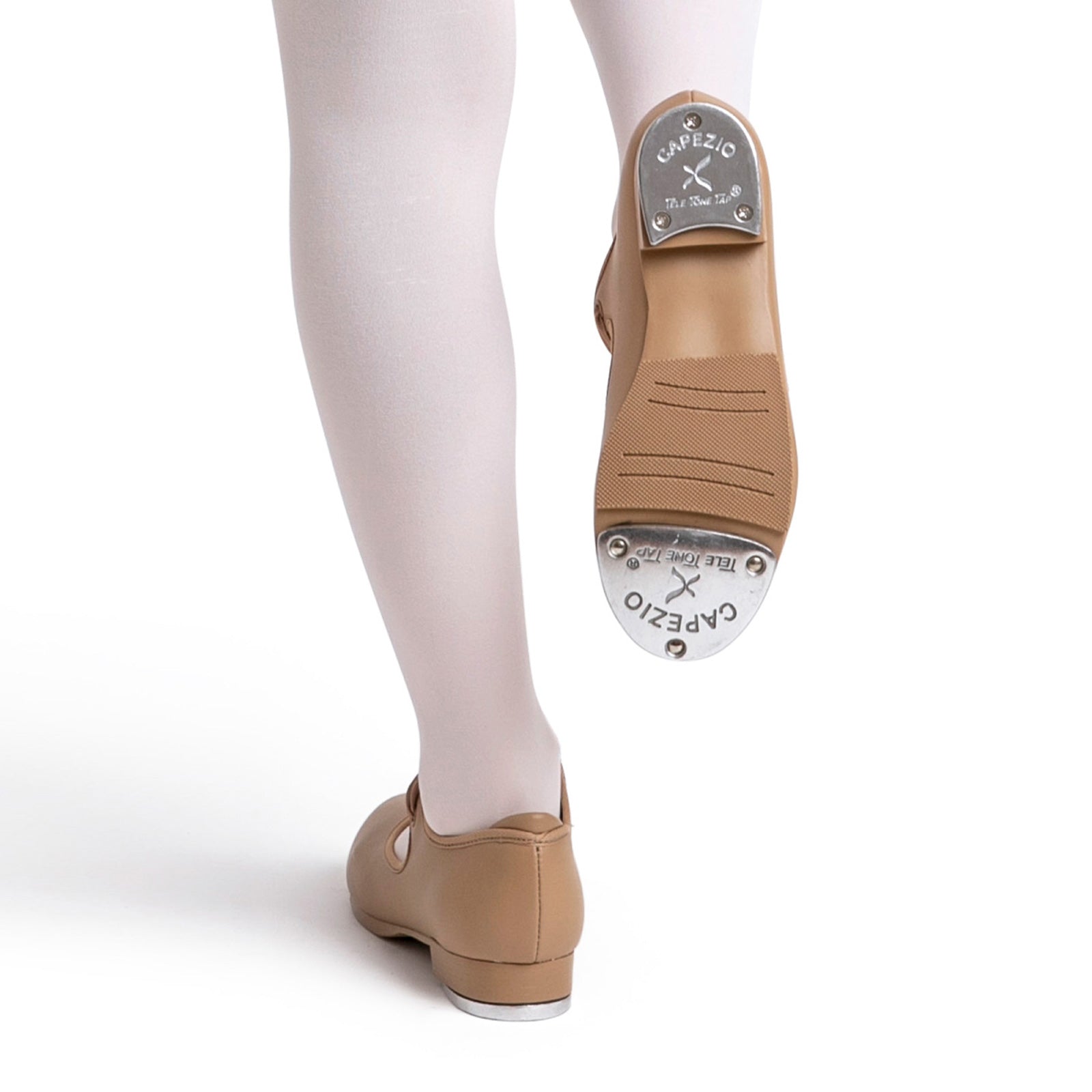 Capezio Child's Shuffle Tap Tap Shoes - Caramel   - DanceSupplies.com