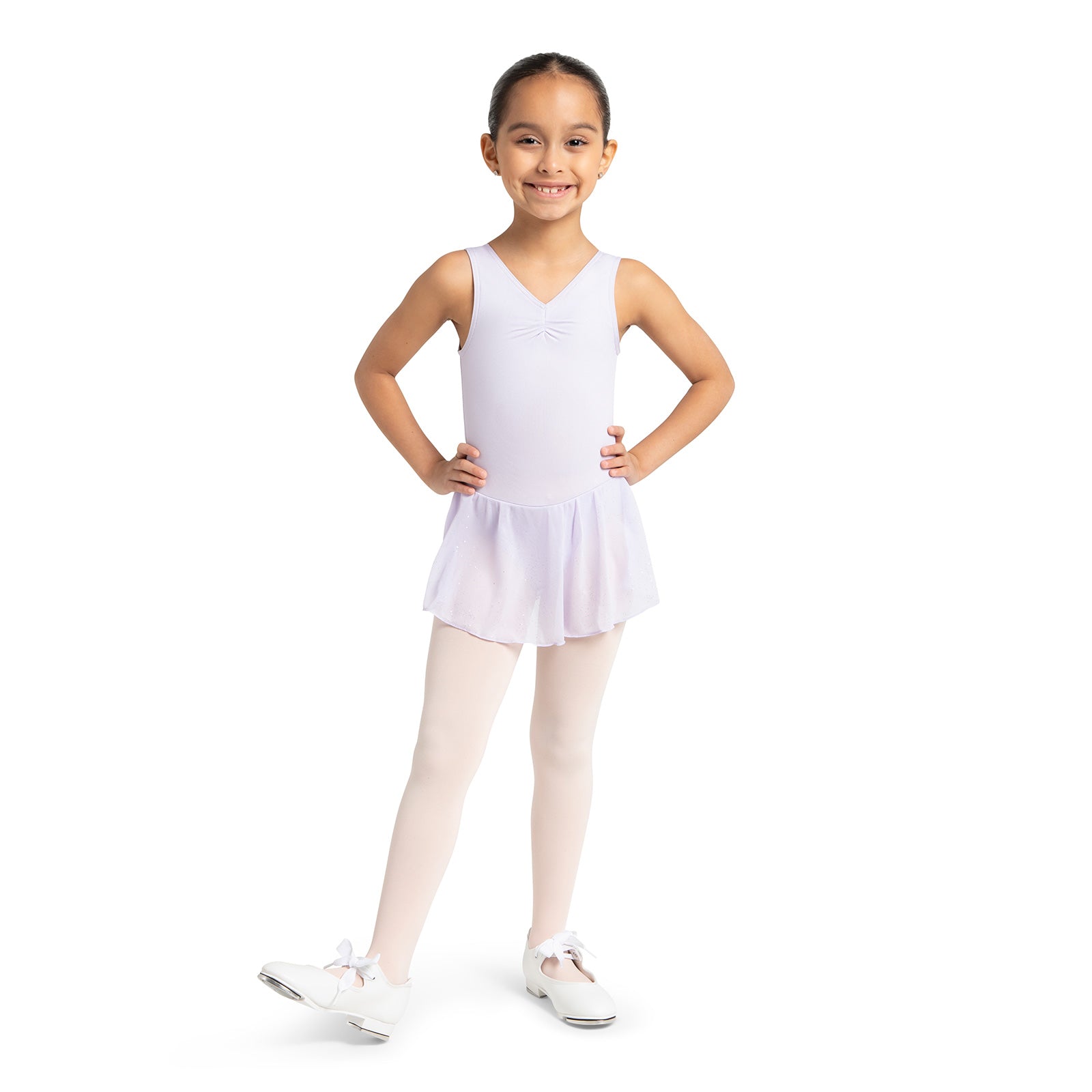 Capezio Child's Shuffle Tap Tap Shoes - White   - DanceSupplies.com