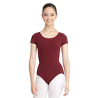 Capezio Adult Classic Short Sleeve Leotard Adult XS Burgundy - DanceSupplies.com