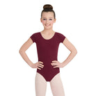 Capezio Child's Classic Short Sleeve Leotard Toddler Burgundy - DanceSupplies.com