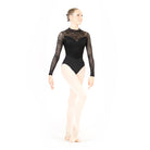 Danse de Paris Snowflake Leotard - Ebony Lace   - DanceSupplies.com