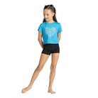 Danznmotion Dance Expressions T-Shirt Child 6X-7 Turquoise - DanceSupplies.com