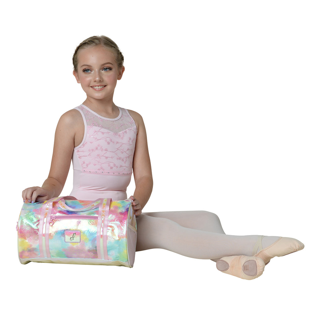 Danznmotion Pastel Clouds and Hearts Duffel Bag   - DanceSupplies.com