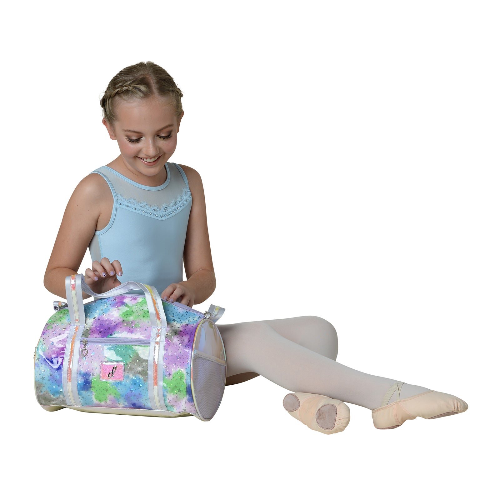 Danznmotion Pastel Clouds and Stars Duffel Bag   - DanceSupplies.com