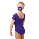 Eurotard Child's Short Sleeve Leotard Child XS Purple - DanceSupplies.com