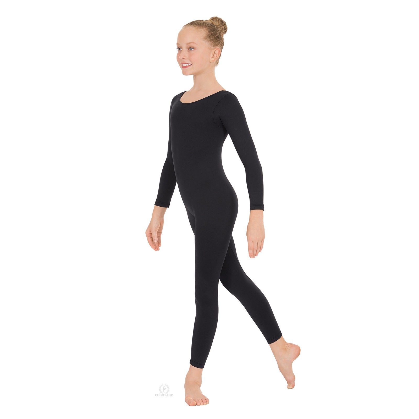 Eurotard Child's Long Sleeve Unitard Child S Black - DanceSupplies.com