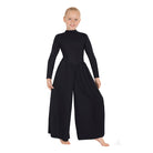 Eurotard High Neck Liturgical Jumpsuit Child S Black - DanceSupplies.com