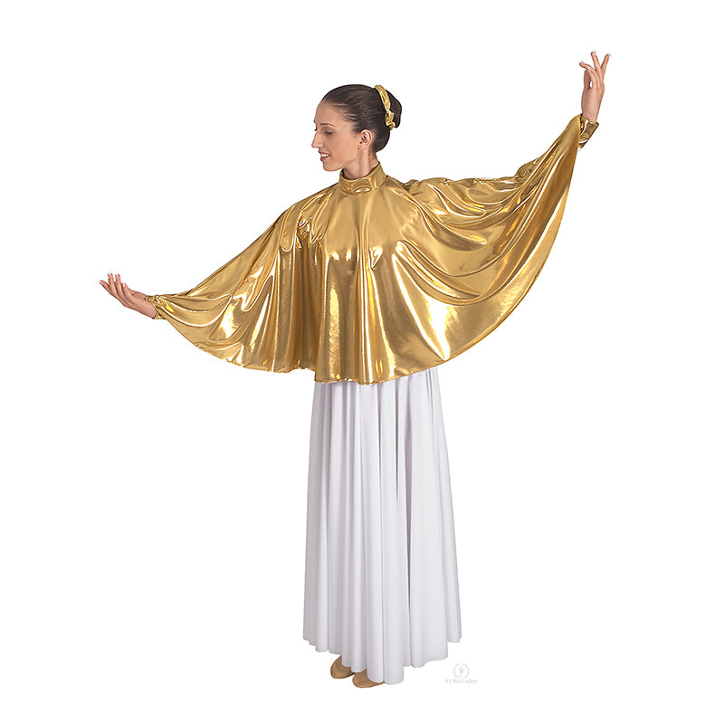 Eurotard Metallic Angel Wing Collar Child M Gold - DanceSupplies.com