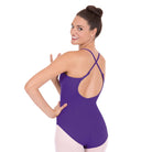 Eurotard Adult Adjustable Camisole Leotard Adult XS Purple - DanceSupplies.com