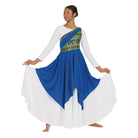 Eurotard Adult Joyful Praise Asymmetrical Tunic Adult S/M Royal - DanceSupplies.com