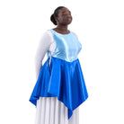 Eurotard Adult Rose of Sharon Satin Peplum Ephod Adult S/M Light Blue/Royal - DanceSupplies.com