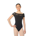 Gaynor Minden Lace Leotard Adult P Black - DanceSupplies.com