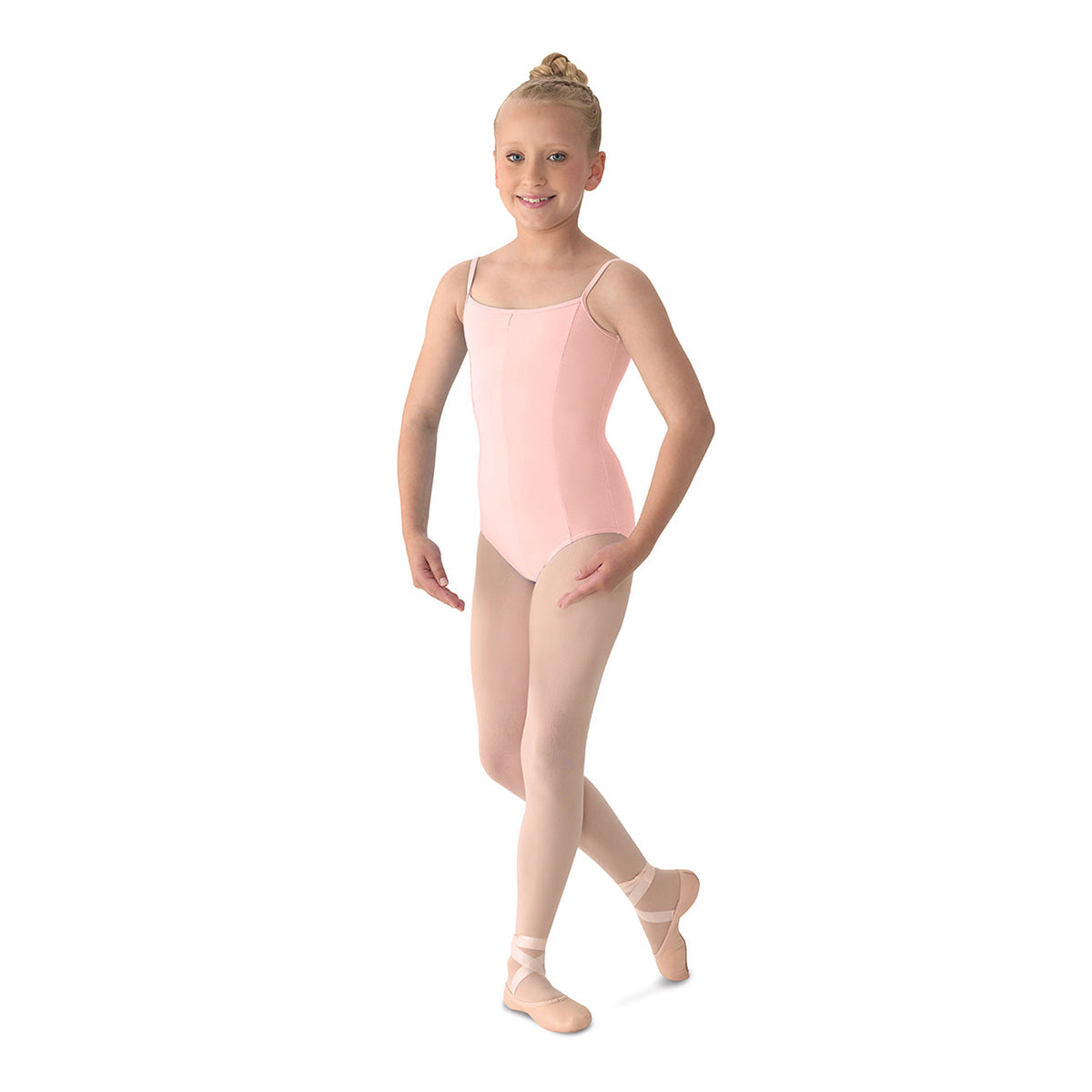 Mirella Girl's Seamed Camisole Leotard Child 2-4 Pale Pink - DanceSupplies.com