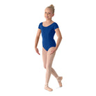 Mirella Girl's Cap Sleeve Leotard Child 2-4 Royal - DanceSupplies.com