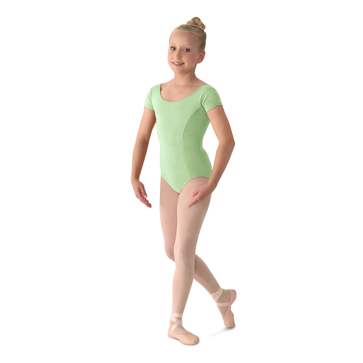 Mirella Girl's Cap Sleeve Leotard Child 2-4 Seafoam - DanceSupplies.com