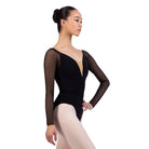 Nikolay Adult Carlotta Leotard Adult XS Black - DanceSupplies.com