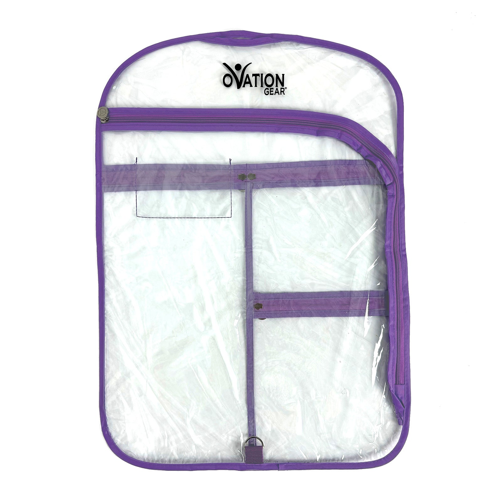 Ovation Gear Short Flat Side-Zip Garment Bag Purple  - DanceSupplies.com