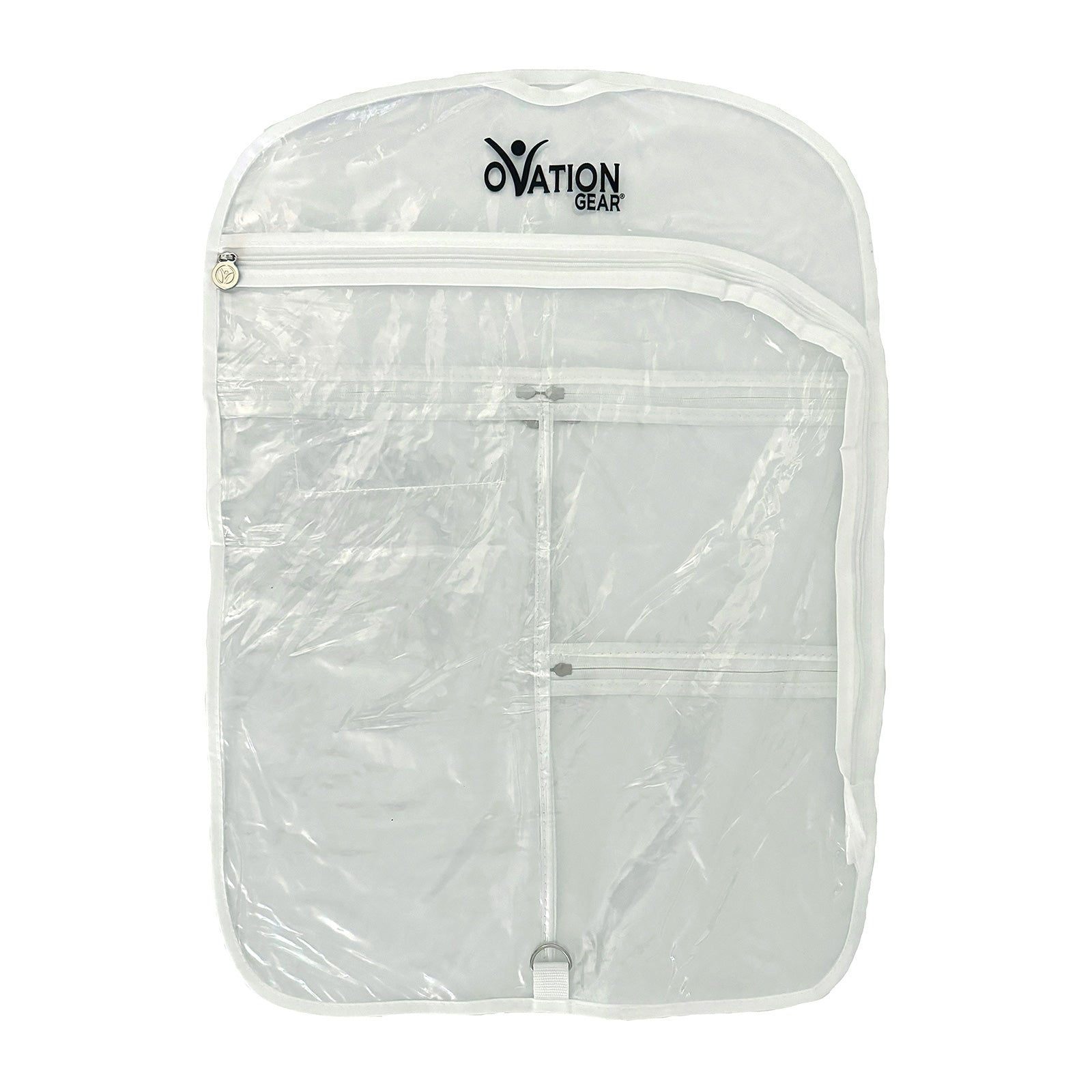 Ovation Gear Short Flat Side-Zip Garment Bag White  - DanceSupplies.com