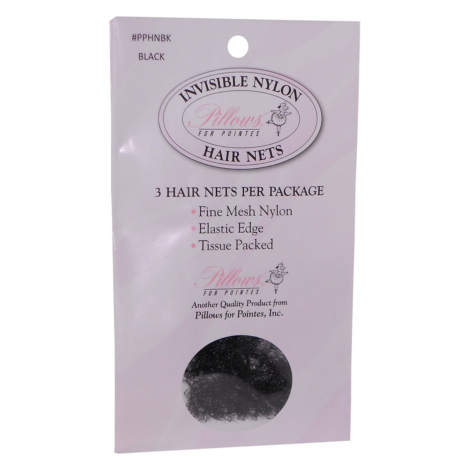 Pillows For Pointes Hair Nets Black  - DanceSupplies.com