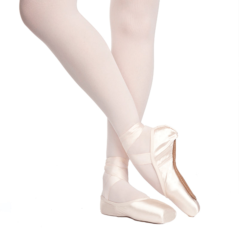 Russian Pointe Rubin U-Cut Drawstring Pointe Shoes - Flexible Soft Shank 34 W4 V2- DanceSupplies.com